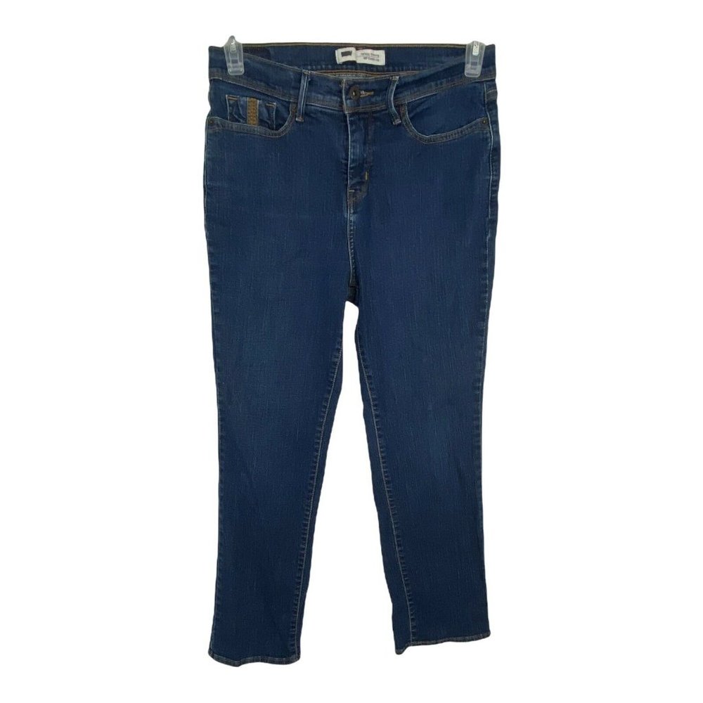 Levis 512 Womens Jeans Size 30x27 Straight Leg Dark Wash Perfectly Slimming